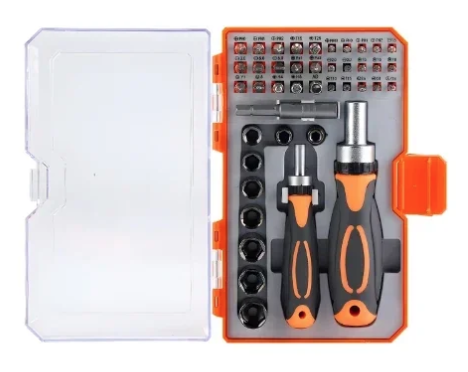 Set surubelnite cu clichet Andowl 42 în 1 Q GJ001 Portocaliu/Negru
